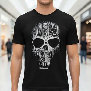 Walking Dead Walkers Skull T-Shirt Shirt Large AMC